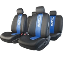 Автомобильные чехлы Sparco Racing универсальные, 5 мм поролон, вставки 10 мм поролон, 11 предм., черн./синий SPC/RCN-1105 BK/BL