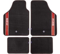 Автомобильные ковры Sparco Racing ковролин, 4 предм., черн./красный SPC/RCN-404 BK/RD