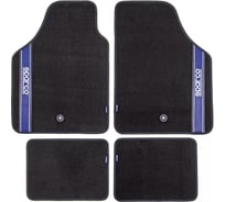 Автомобильные коврики Sparco Racing ковролин, 4 предм., черн./синий SPC/RCN-404 BK/BL