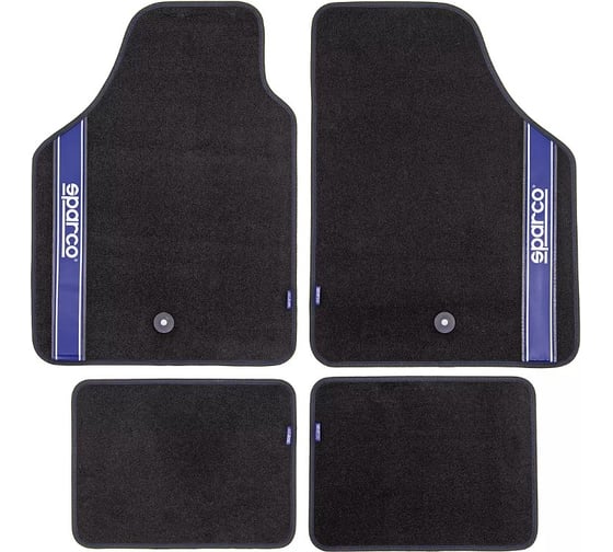 Автомобильные коврики Sparco Racing ковролин, 4 предм., черн./синий SPC/RCN-404 BK/BL