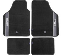 Автомобильные коврики Sparco Racing ковролин, 4 предм., черн./серый SPC/RCN-404 BK/GY