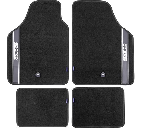 Автомобильные коврики Sparco Racing ковролин, 4 предм., черн./серый SPC/RCN-404 BK/GY