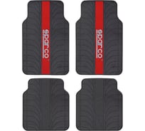 Автомобильные коврики Sparco Racing эластичный ПВХ, морозоустойчивые, 4 предм., черн./красный SPC/RCN-504 BK/RD