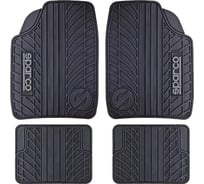 Автомобильные коврики Sparco Classic, эластичный ПВХ, морозоустойчивые, 4 предм., черн./серый SPC/CLS-504 BK/GY