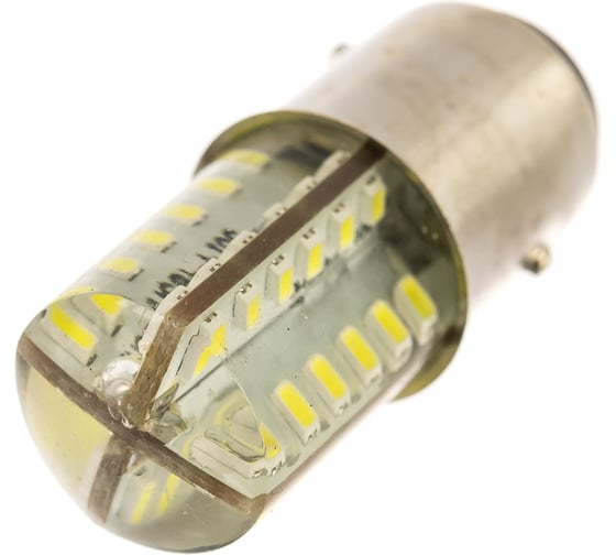 Автолампа SKYWAY диод S25 (P21/5W) 12V 48 SMD диодов 2-конт BAY15d белая, 2 шт. S08201053