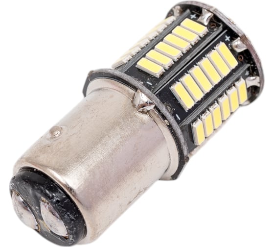 Автолампа SKYWAY диод S25 (P21/5W) 12V 66 SMD диодов 2-конт BAY15d белая, 2 шт. S08201398
