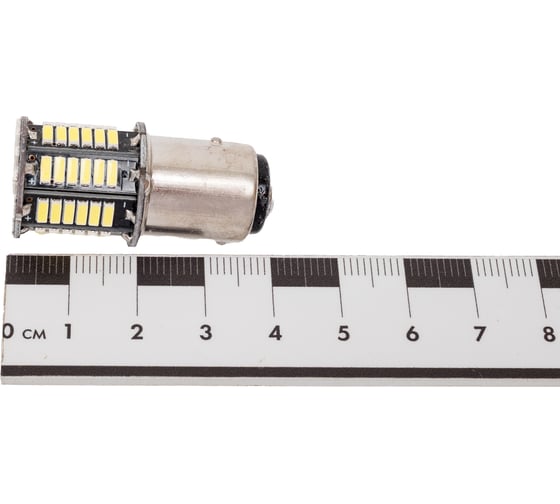 Автолампа SKYWAY диод S25 (P21/5W) 12V 66 SMD диодов 2-конт BAY15d белая, 2 шт. S08201398