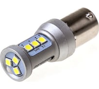 Автолампа диод S25 P21W 12-24V 12 SMD диодов BA15s 1-контурная, белая SKYWAY S08202038 15970685