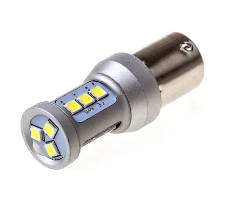 Автолампа диод S25 P21W 12-24V 12 SMD диодов BA15s 1-контурная, белая SKYWAY S08202038