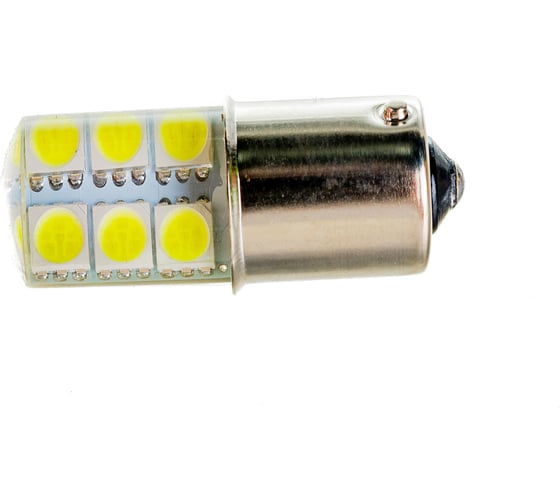 Автолампа SKYWAY диод S25 P21W 12V 12 SMD диодов, 1-контакт, BA15s белая, в комплекте 2 шт S08201047
