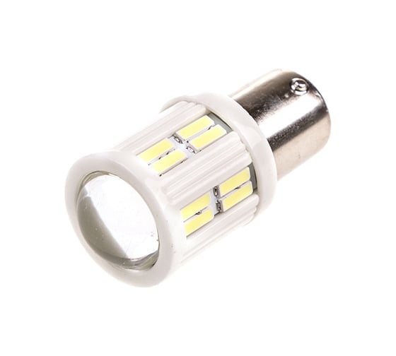 Автолампа диод S25 P21W 12-24V 28 SMD диодов BA15s 1-контурная, белая SKYWAY S08201265