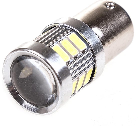 Автолампа SKYWAY диод S25 (P21W) 12/24V 18 SMD диодов 1-конт BA15s белая, 2 шт. S08201316