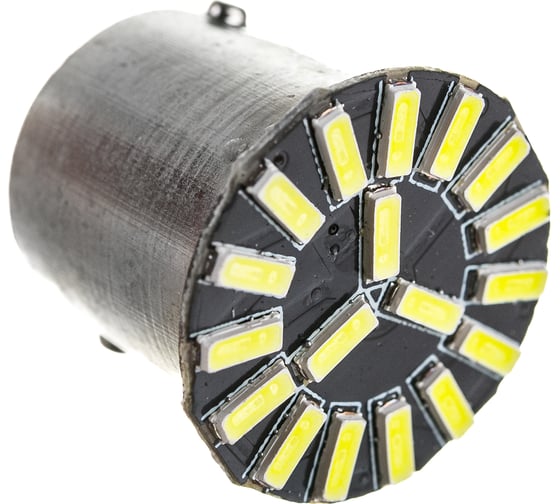 Автолампа диод S25 P21W 18 SMD диодов BA15s 1-контурная, белая SKYWAY S08201250