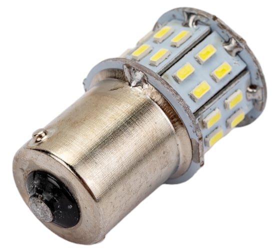 Автолампа диод S25 P21W 24V 50 SMD диодов BA15s 1-контурная белая SKYWAY S08202025