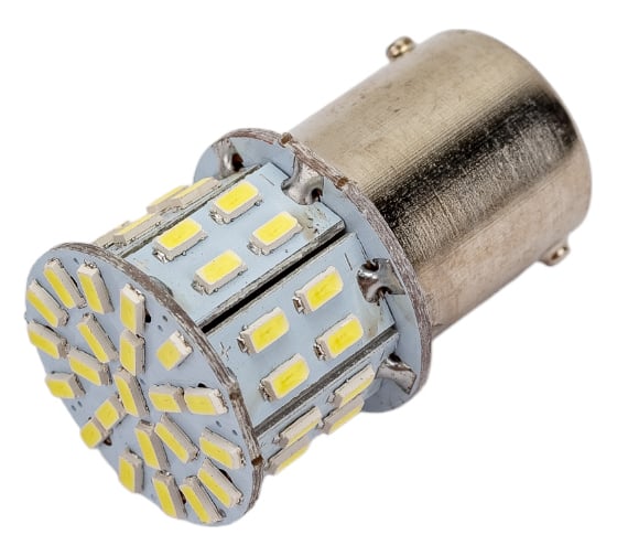 Автолампа диод S25 P21W 24V 50 SMD диодов BA15s 1-контурная белая SKYWAY S08202025