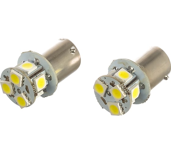 Автолампа диод S25 P21W 24V 8 SMD диодов BA15s 1-контурная белая SKYWAY S08202003