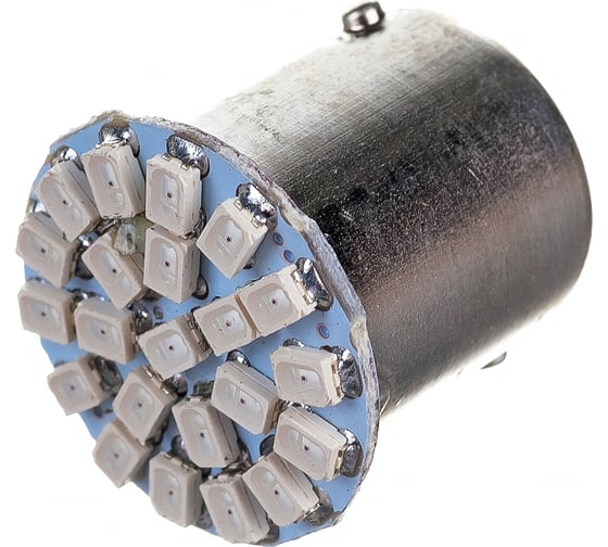 Автолампа диод S25 P21W 24V 22 SMD диода BA15s 1-контурная красная SKYWAY S08202031 1