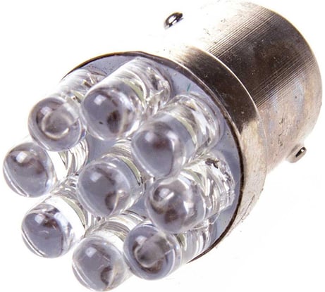 Автолампа SKYWAY диод S25 (P21W) 24V 9 LED диодов 1-конт BA15s белая, 2 шт. S08202004