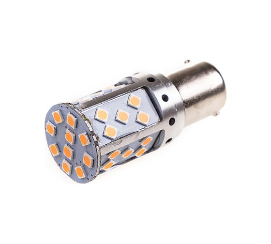Автолампа диод S25 P21W 35 SMD диодов BA15s 1-контурная желтая CANBUS SKYWAY S08201267 1