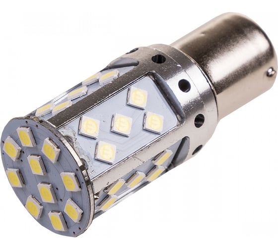 Автолампа диод S25 P21W 35 SMD диодов BA15s 1-контурная обманка, белая SKYWAY S08201269
