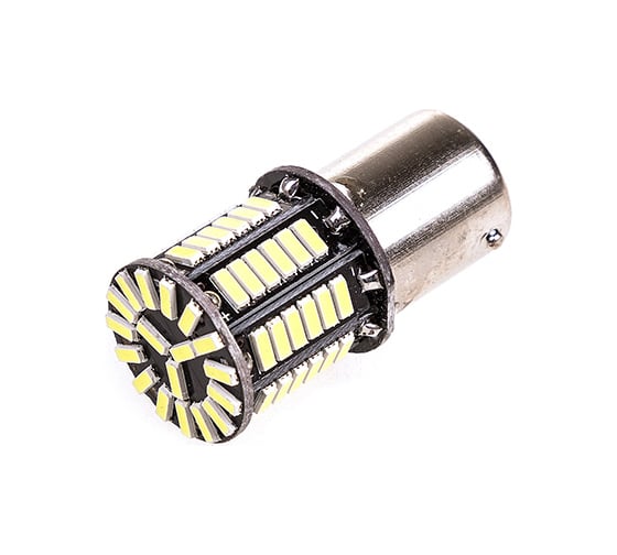 Автолампа SKYWAY диод S25 (P21W) 12V 66 SMD диодов 1-конт BA15s белая, 2 шт. S08201397