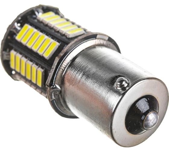 Автолампа SKYWAY диод S25 (P21W) 12V 66 SMD диодов 1-конт BA15s белая, 2 шт. S08201397