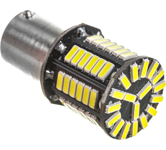 Автолампа SKYWAY диод S25 (P21W) 12V 66 SMD диодов 1-конт BA15s белая, 2 шт. S08201397