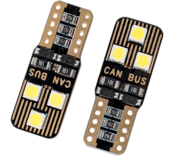Автолампа диод SKYWAY T10 W5W 12V 6 SMD диод, 1-контурная белая, 2 шт. S08201416