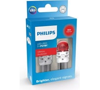 Автолампа PHILIPS P21W, BA15S, LED RED Ultinon Pro6000, 75 Лм, 12 В 11498RU60X2