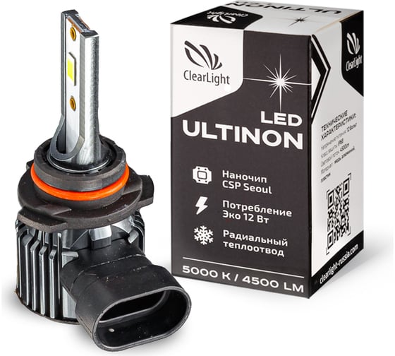 Комплект ламп Clearlight led ultinon hb3 4500 lm (2шт) 5000k CLULTLEDHB3-2