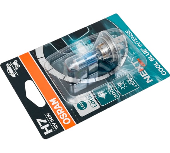 Автолампа Osram H7, 55 Вт, PX26d+100%, COOL BLUE INTENSE NextGen 64210CBN-1BL