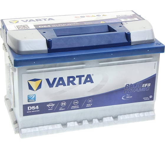 Аккумуляторная батарея VARTA 6СТ65з BLUE DYN EFB 278х175х175 565 500 065 D84 2 D54