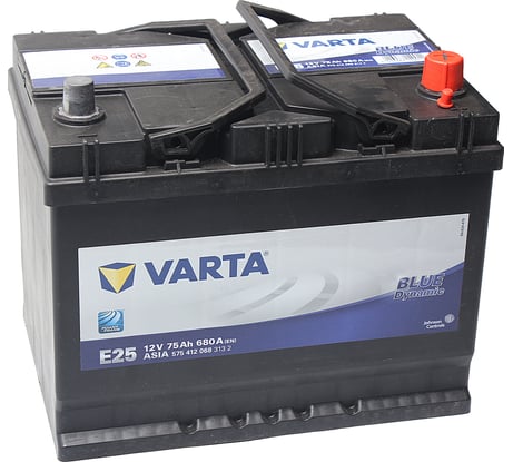 Аккумуляторная батарея Varta 6СТ75з BD JIS 261х175х220 575 412 068 313 2 E25 575412068