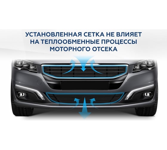Универсальная сетка для защиты радиатора Rival 1000х400 R10, черная, 1 шт, индивидуальная упаковка INDIV.ZS.1001.2