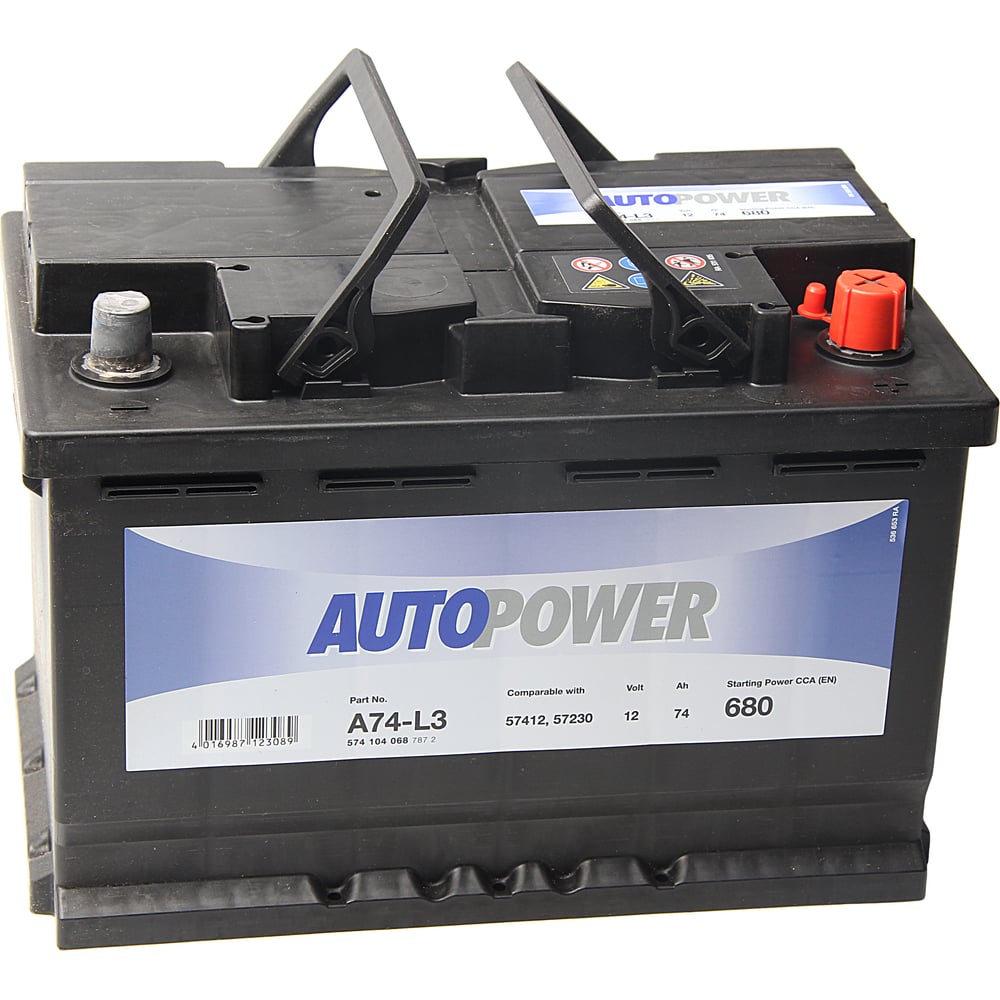 Аккумуляторная батарея AUTOPOWER 6СТ74з 278х175х190 574 104 068 A74-L3 ...
