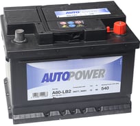 Аккумуляторная батарея AUTOPOWER 6СТ60з высокий 232х173х225 560 413 051 A60JX