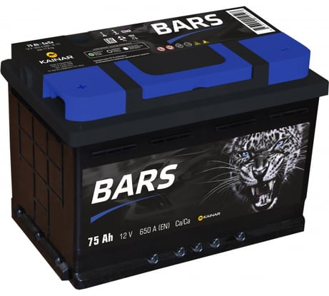 Аккумуляторная батарея BARS 6СТ75 VL АПЗ 258х173х220 85D26R