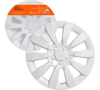 Колесные колпаки Airline 13" Торнадо, белые, карбон, комплект 2 шт. AWCC-13-08