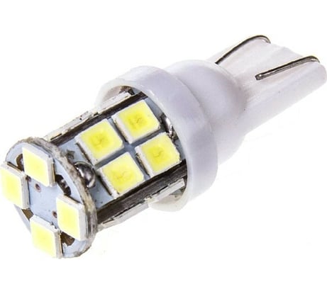Автолампа SKYWAY диод T10 (W5W) 12V 20 SMD диодов 1-конт белая, в комплекте 2 шт S08201110