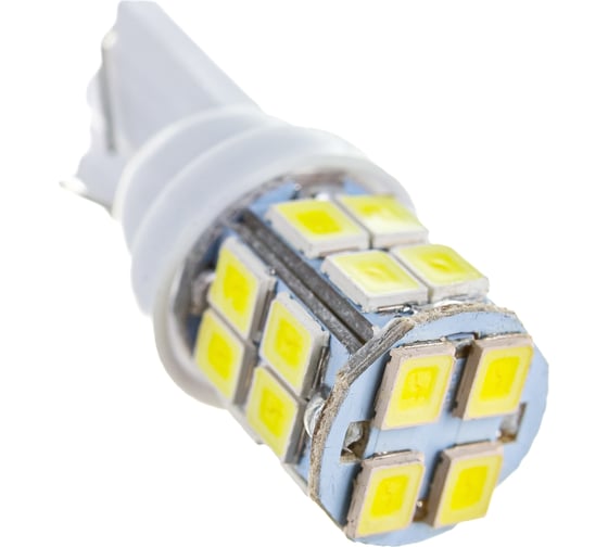 Автолампа SKYWAY диод T10 (W5W) 12V 20 SMD диодов 1-конт белая, в комплекте 2 шт S08201110