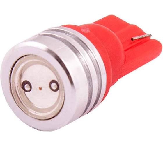 Автолампа диод T10 W5W 1 SMD диод без цоколя радиатор 1-контурная красная SKYWAY S08201096