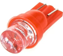 Автолампа диод T10 W5W 24V 1 диод без цоколя 1-контурная конус красная SKYWAY S08202017