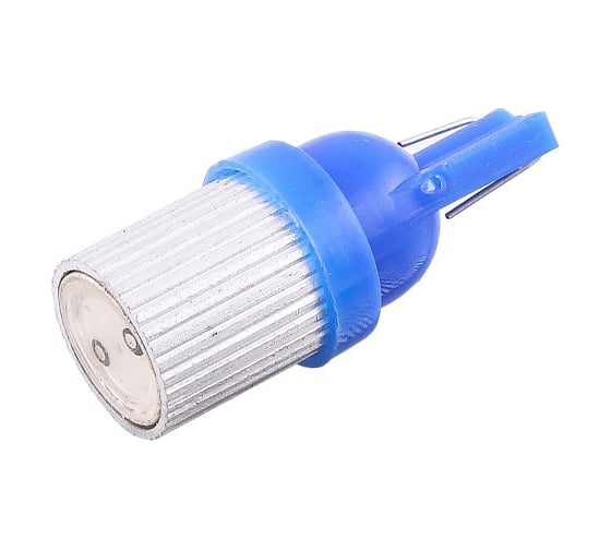 Автолампа диод T10 W5W 1 SMD диод без цоколя радиатор 1-контурная синяя SRS-06B SKYWAY S08201090