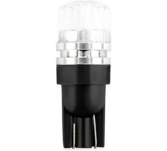 Автолампа диод T10 W5W 1 диод без цоколя 1-контурная белая ST10-1.5 круглая SKYWAY S08201071