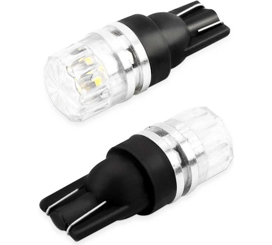 Автолампа диод T10 W5W 1 диод без цоколя 1-контурная белая ST10-1.5 круглая SKYWAY S08201071