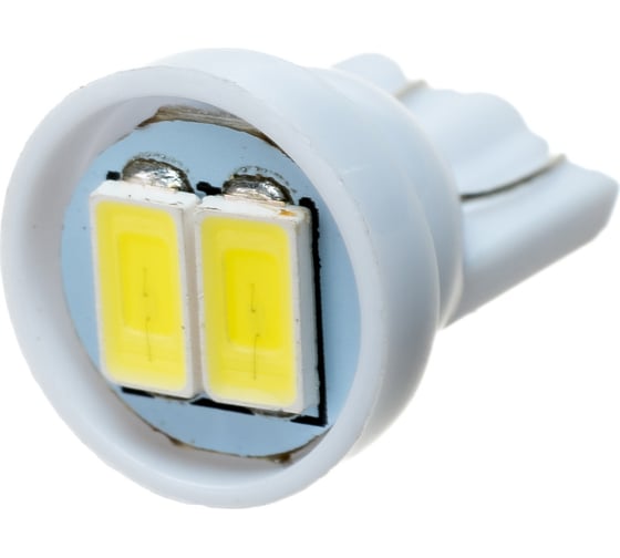 Автолампа диод T10 W5W 2 SMD диода без цоколя 1-контурная белая салон SKYWAY S08201377