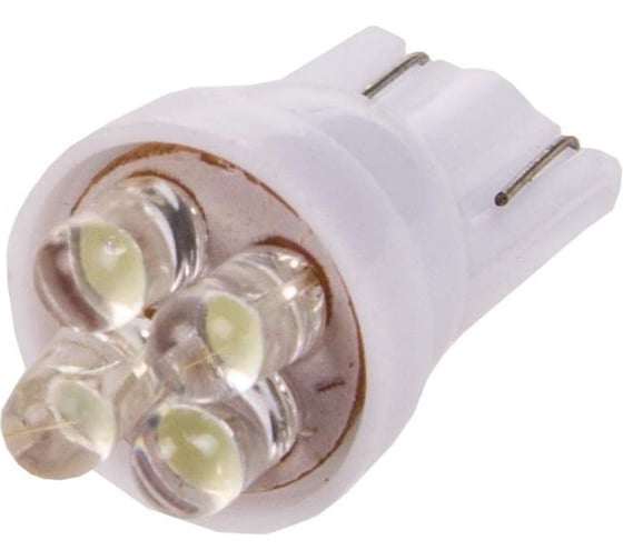 Автолампа диод T10 W5W 24V 4 диодов без цоколя 1-контурная белая SKYWAY S08202028