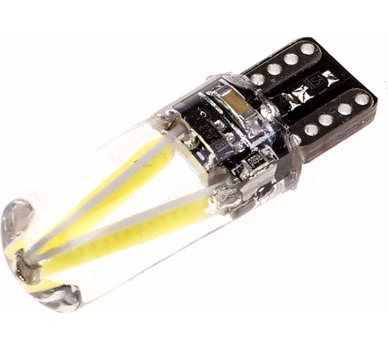 Автолампа диод T10 W5W 12V-24V 1 диод 2-контурная без цоколя белая SKYWAY S08201246