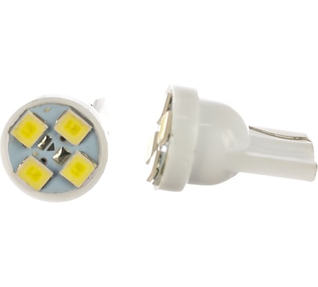 Автолампа диод T10 W5W 4 SMD диодов без цоколя 1-контурная белая SKYWAY S08201119