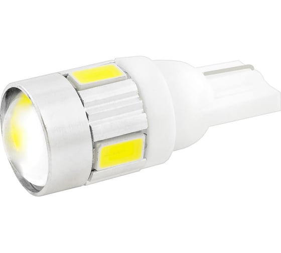 Автолампа диод SKYWAY T10 (W5W) 12V 6 SMD 1-конт Белая комп.2 шт габ/стоп/салон/номер S08201127